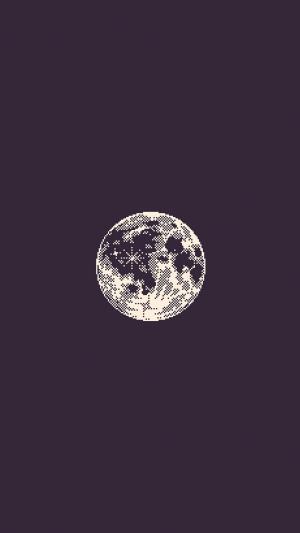 8-bit pixel art moon illustration