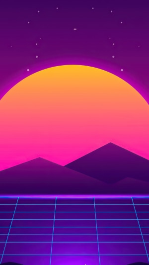 Synthwave Retrowave Digital Art Artwork 4K