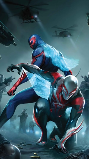 Spider-Man 2099 and Spider-Man 2099 artwork 4K
