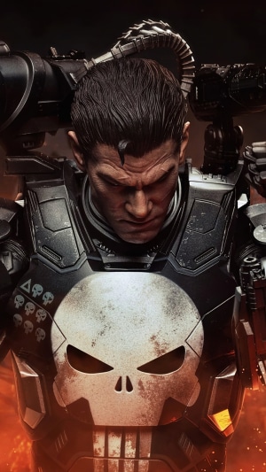 The Punisher in War Machine Armor