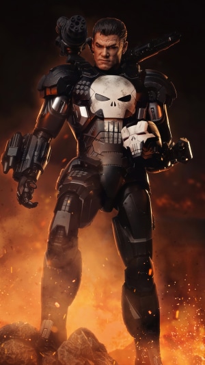 The Punisher in War Machine Armor