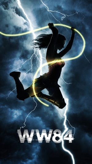 Wonder Woman 1984 movie poster with lightning