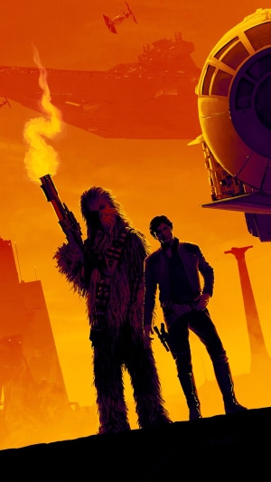 Chewbacca and Han Solo from Solo: A Star Wars Story