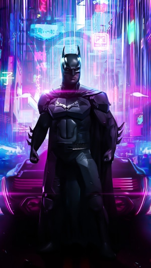 Batman in Cyberpunk City 4K