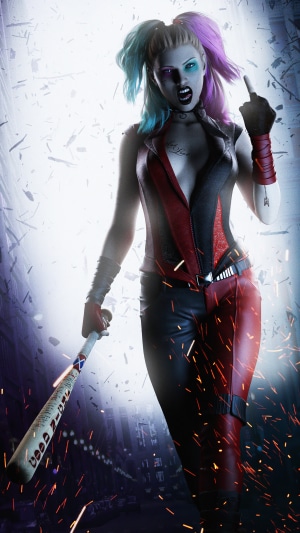 Harley Quinn with baseball bat