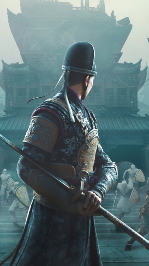 For Honor character in traditional Chinese armor