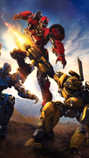 Bumblebee and other Transformers in battle