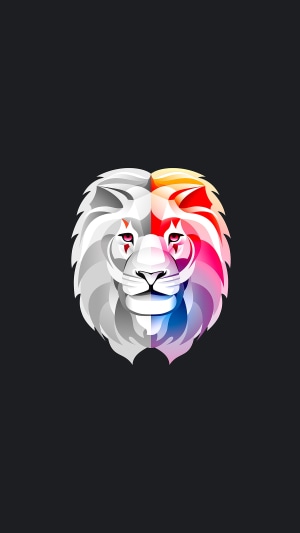 Minimalist Lion Artwork 4K