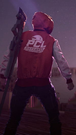 Player from PUBG Champions League with a sniper rifle