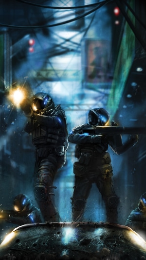 Soldiers in futuristic armor in Blacklight Retribution