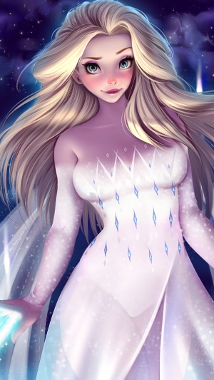 Elsa from Frozen 2 digital art 4K