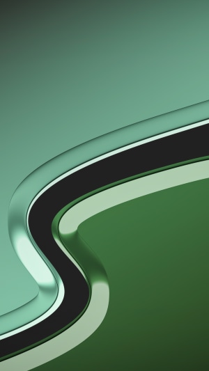 Abstract digital art with green and black waves