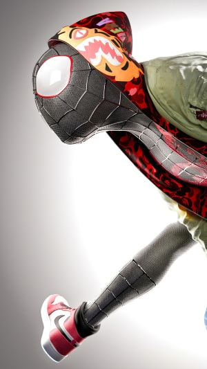 Miles Morales Spider-Man in BAPE Hoodie