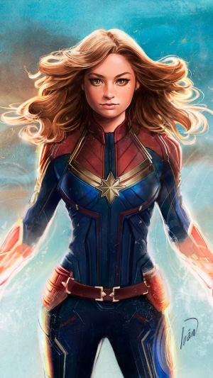 Captain Marvel artwork by Ivan