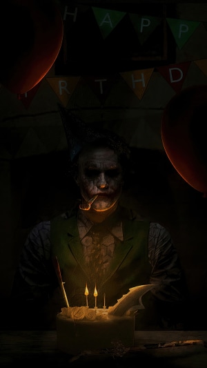 The Joker from Batman Birthday Cake