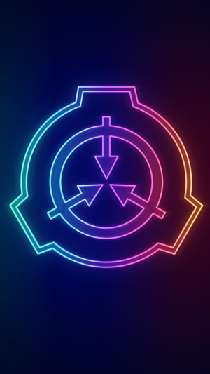 SCP Foundation logo neon