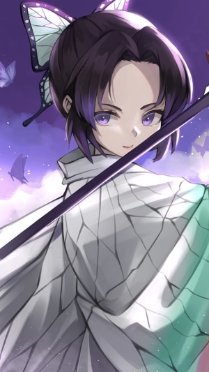 Shinobu Kocho from Demon Slayer anime artwork