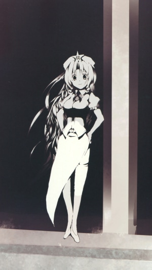 Anime girl with long hair and crown