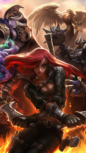 League of Legends characters in battle