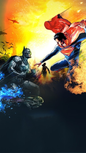 Batman and Superman artwork 4K