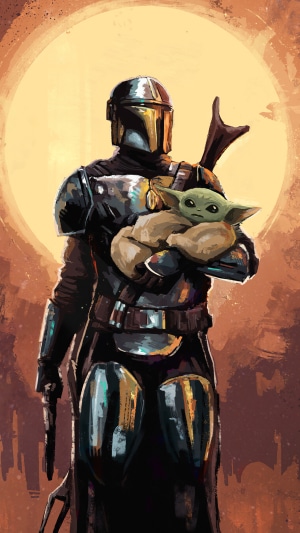 The Mandalorian and Grogu from Star Wars