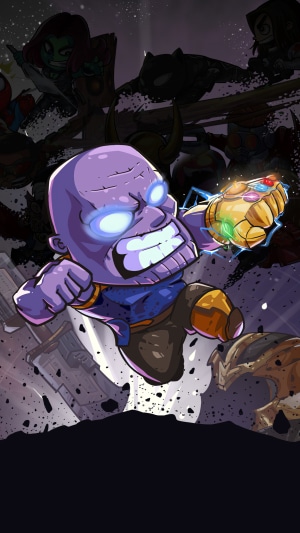 Thanos with Infinity Gauntlet artwork