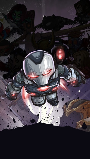 War Machine and Avengers artwork