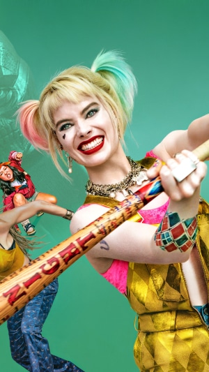 Harley Quinn from Birds of Prey with a baseball bat