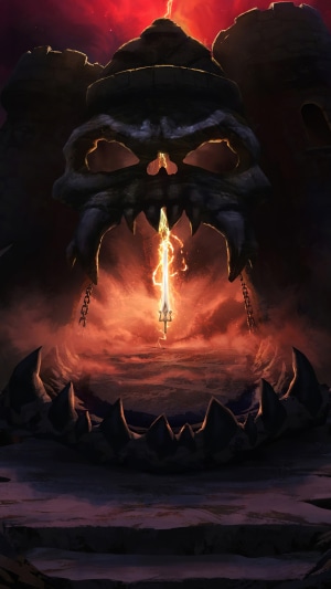 Castle Grayskull with the Power Sword