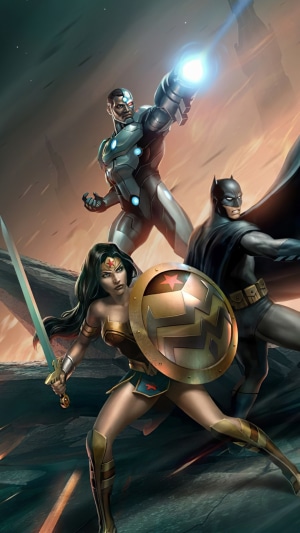 Wonder Woman, Batman, and Cyborg from Justice League