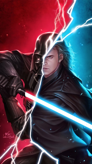 Darth Vader and Anakin Skywalker from Star Wars