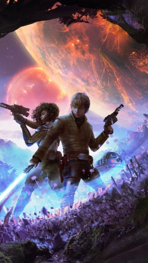 Luke Skywalker and companion from Star Wars