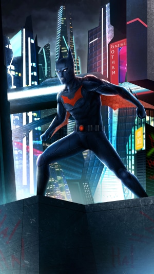 Batman Beyond in Gotham City Artwork 4K