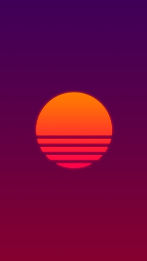 Abstract sunset with horizontal lines