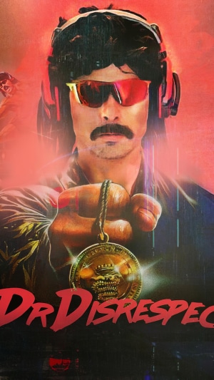 Dr Disrespect holding a medal