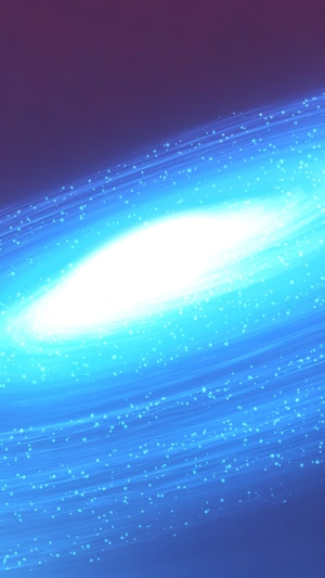 Digital art of a blue galaxy with a bright center