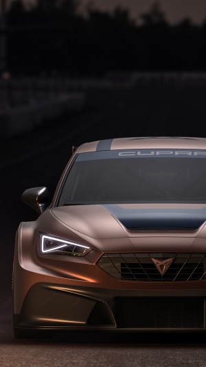Cupra TCR race car on a track