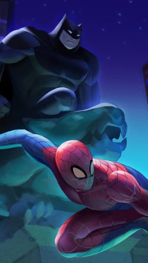Batman and Spider-Man artwork
