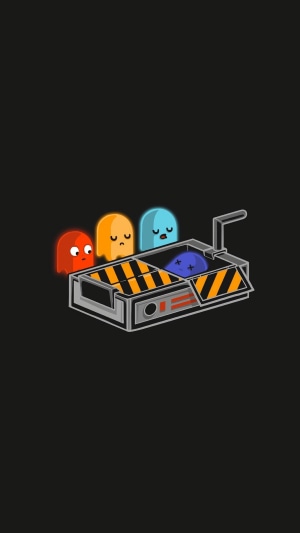 Pac-Man Ghosts in a Ghostbusters Trap