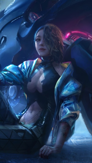 Cyberpunk biker artwork