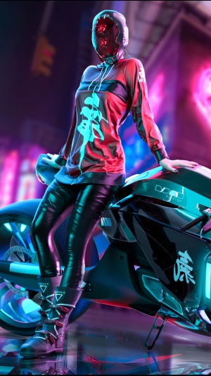 Cyberpunk Biker Artwork