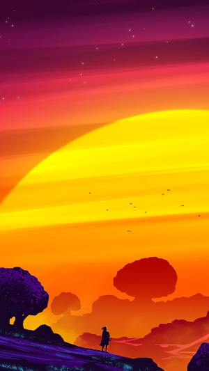 Digital Art of a Person in a Landscape