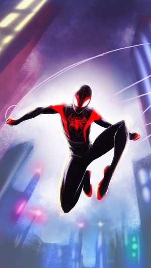 Miles Morales Spider-Man in action