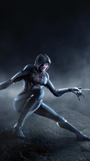 Gwen Stacy from Spider-Man artwork 4K