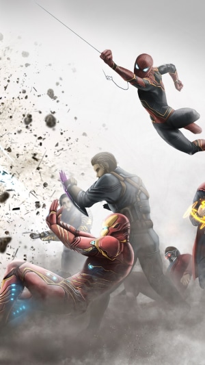 Avengers fighting Thanos 4K