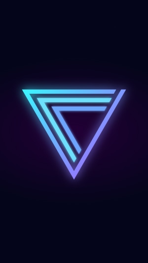 Abstract neon triangle digital art 4K