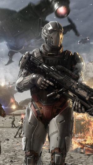 Star Citizen 4K soldier with rifle