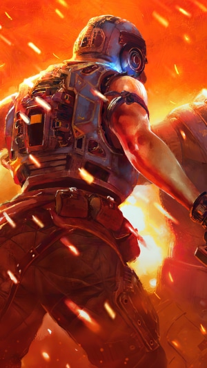 Gears 5 soldier in battle