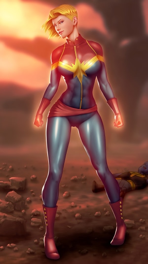 Captain Marvel artwork 4K