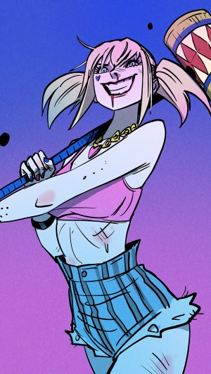 Harley Quinn from Birds of Prey with a mallet